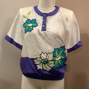 TEDDI | Tops | Comfy Retro Chic Fun Floral Shirt- NWT